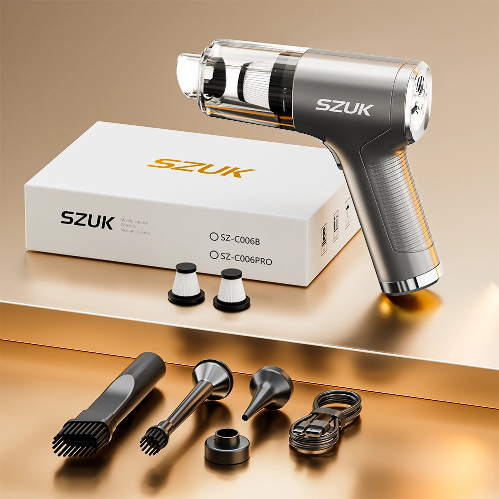 SZUK 2026 Nueva Mini Aspiradora 780000PA Potente Aspiradora Inalámbrica Mini Soplador Aspiradora de Mano Portátil para Automóvil