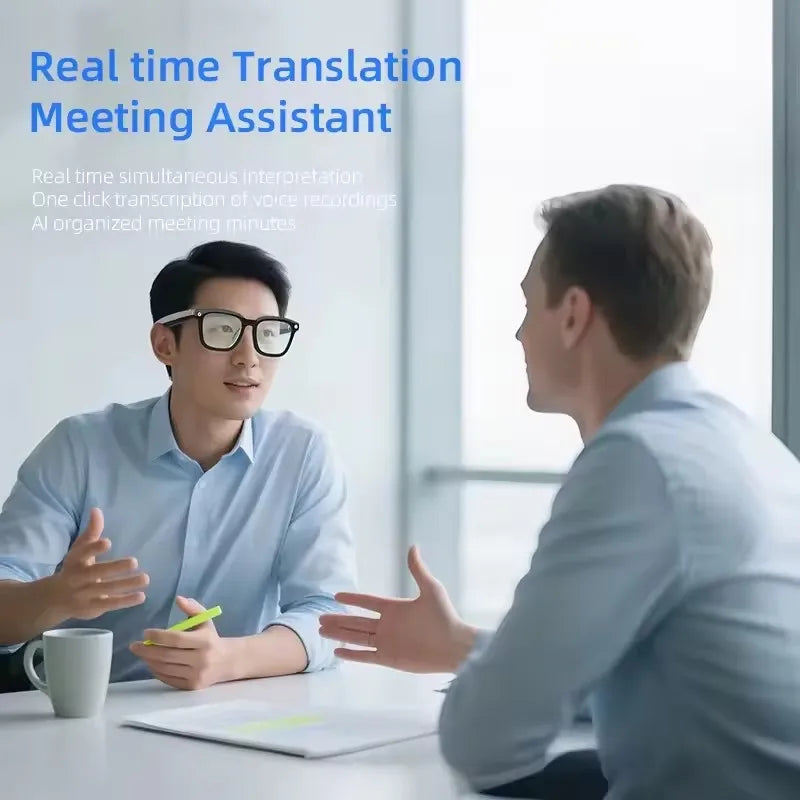 Gafas Inteligentes Lenovo con IA, Traductor Inteligente, Cámara HD de 8 MP, Grabación de Video en 4K, Bluetooth para Llamadas, Grabación de Voz, Reproducción de Música y Gafas de Sol Inteligentes 2026 Nuevas