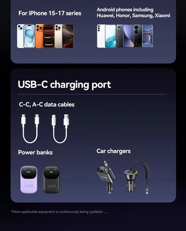 Cable de Carga Plano USB Tipo C con Soporte Plegable Invisible para Teléfono, Cable de Carga Rápida de 240W con Soporte Integrado