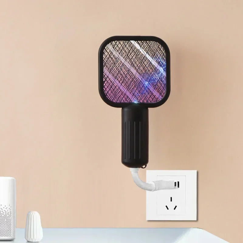 Mata Mosquitos Eléctrico USB con Luz Ultravioleta, Raqueta Matamoscas, Trampa Automática para Insectos para Interiores, Exteriores, Viajes, Camping y Control de Plagas