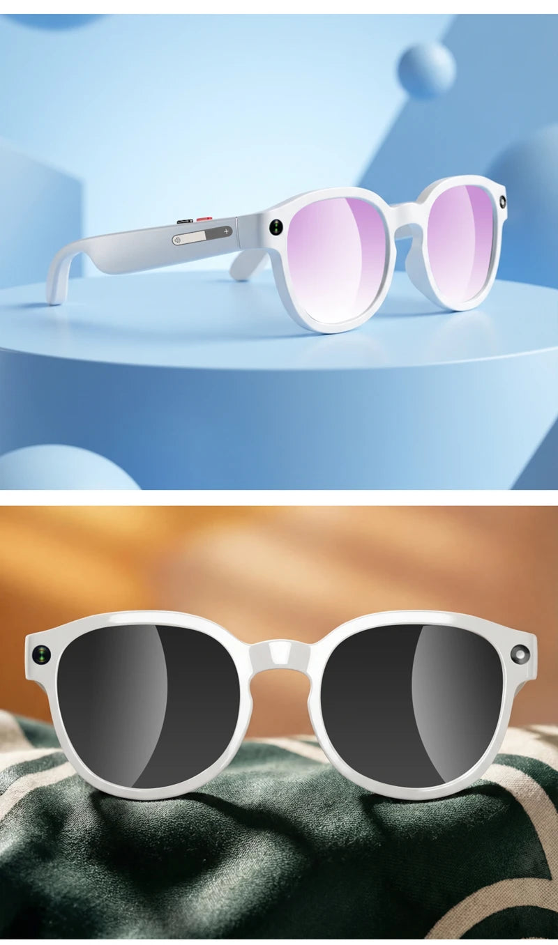 Gafas Inteligentes Lenovo con IA, Traductor Inteligente, Cámara HD de 8 MP, Grabación de Video en 4K, Bluetooth para Llamadas, Grabación de Voz, Reproducción de Música y Gafas de Sol Inteligentes 2026 Nuevas
