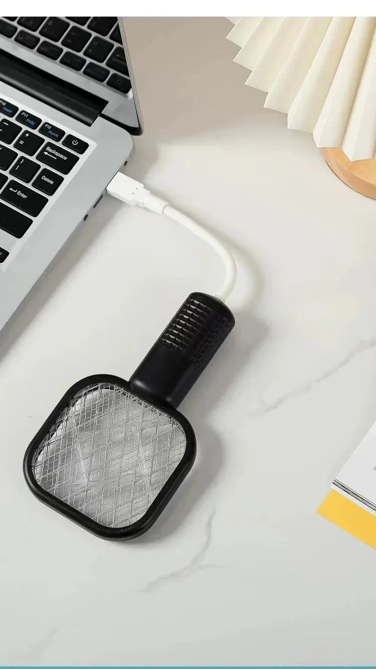 Mata Mosquitos Eléctrico USB con Luz Ultravioleta, Raqueta Matamoscas, Trampa Automática para Insectos para Interiores, Exteriores, Viajes, Camping y Control de Plagas