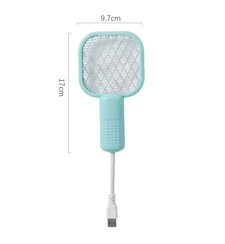 Mata Mosquitos Eléctrico USB con Luz Ultravioleta, Raqueta Matamoscas, Trampa Automática para Insectos para Interiores, Exteriores, Viajes, Camping y Control de Plagas