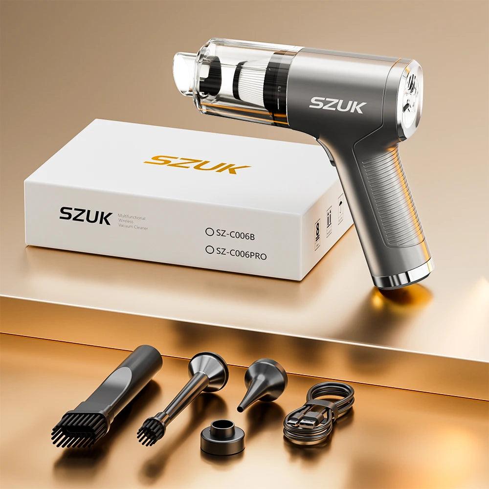 SZUK 2026 Nueva Mini Aspiradora 780000PA Potente Aspiradora Inalámbrica Mini Soplador Aspiradora de Mano Portátil para Automóvil