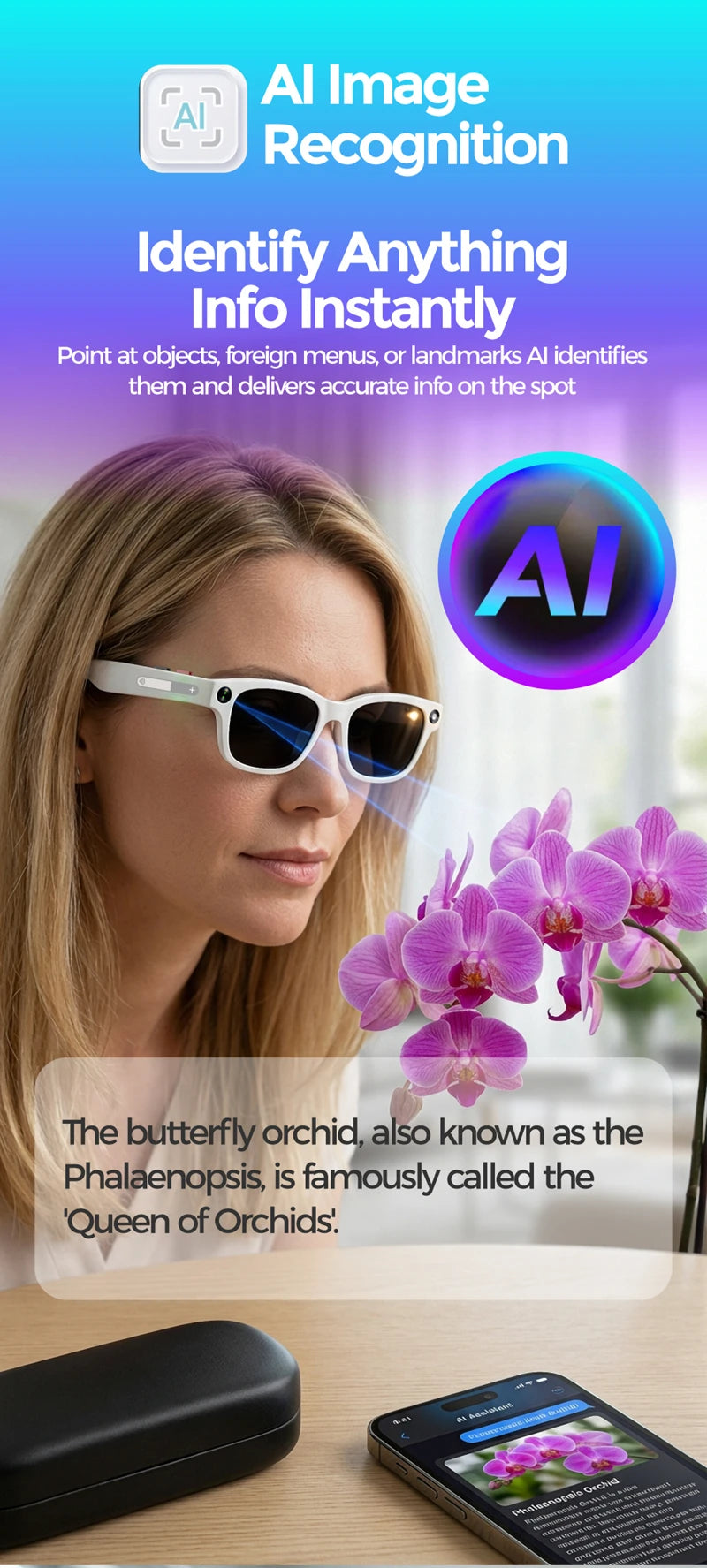 Gafas Inteligentes Lenovo con IA, Traductor Inteligente, Cámara HD de 8 MP, Grabación de Video en 4K, Bluetooth para Llamadas, Grabación de Voz, Reproducción de Música y Gafas de Sol Inteligentes 2026 Nuevas