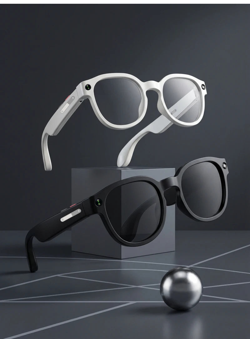 Gafas Inteligentes Lenovo con IA, Traductor Inteligente, Cámara HD de 8 MP, Grabación de Video en 4K, Bluetooth para Llamadas, Grabación de Voz, Reproducción de Música y Gafas de Sol Inteligentes 2026 Nuevas