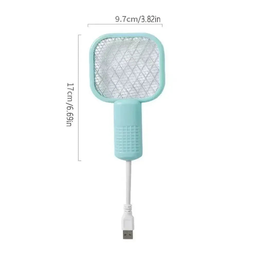 Mata Mosquitos Eléctrico USB con Luz Ultravioleta, Raqueta Matamoscas, Trampa Automática para Insectos para Interiores, Exteriores, Viajes, Camping y Control de Plagas